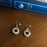 Möbii® Earrings - Semi Precious - Mini-Sized - Jewelry crafted of Fine Semi Precious Metals, Fidget Jewelry