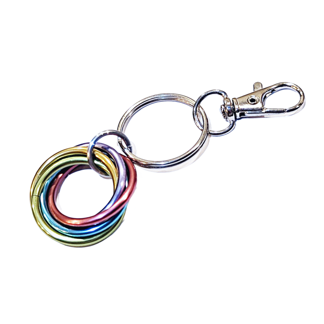 Möbii Fidget Keychain (Multicolor): Discreet Stress Relief Fidget Keychain
