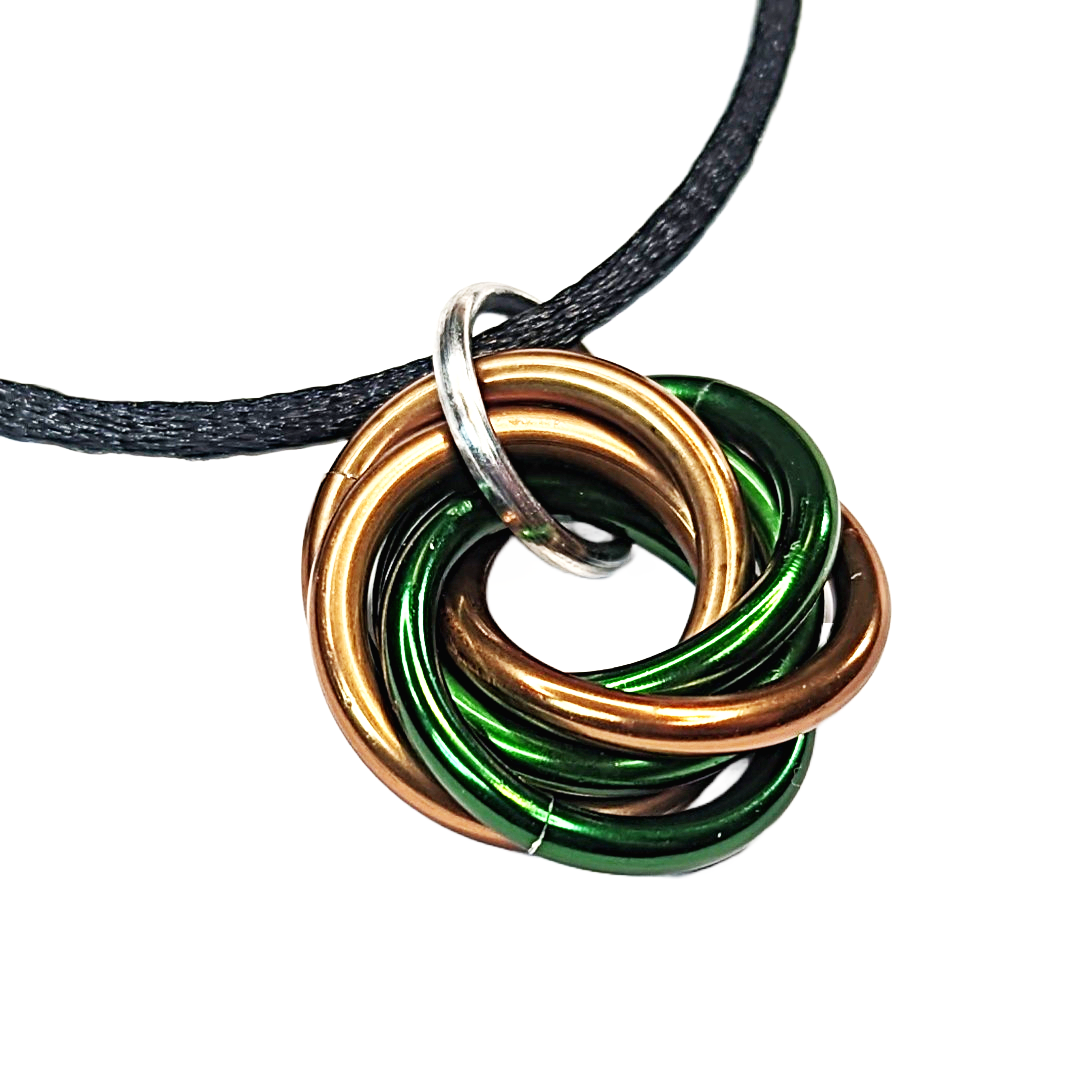 Mobii® Necklaces (MULTICOLOR) Pendant Combos, Fidget Infinity Loop Forever Spiral Jewelry