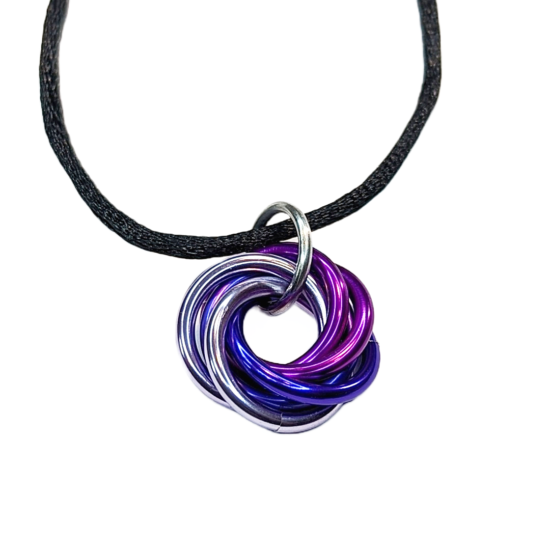 Mobii® Necklaces (MULTICOLOR) Pendant Combos, Fidget Infinity Loop Forever Spiral Jewelry