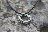 Infinity Ring Pendant, Stainless Steel Möbius Rings Necklace, Forever Spiral, Fidget Necklace -  - 2