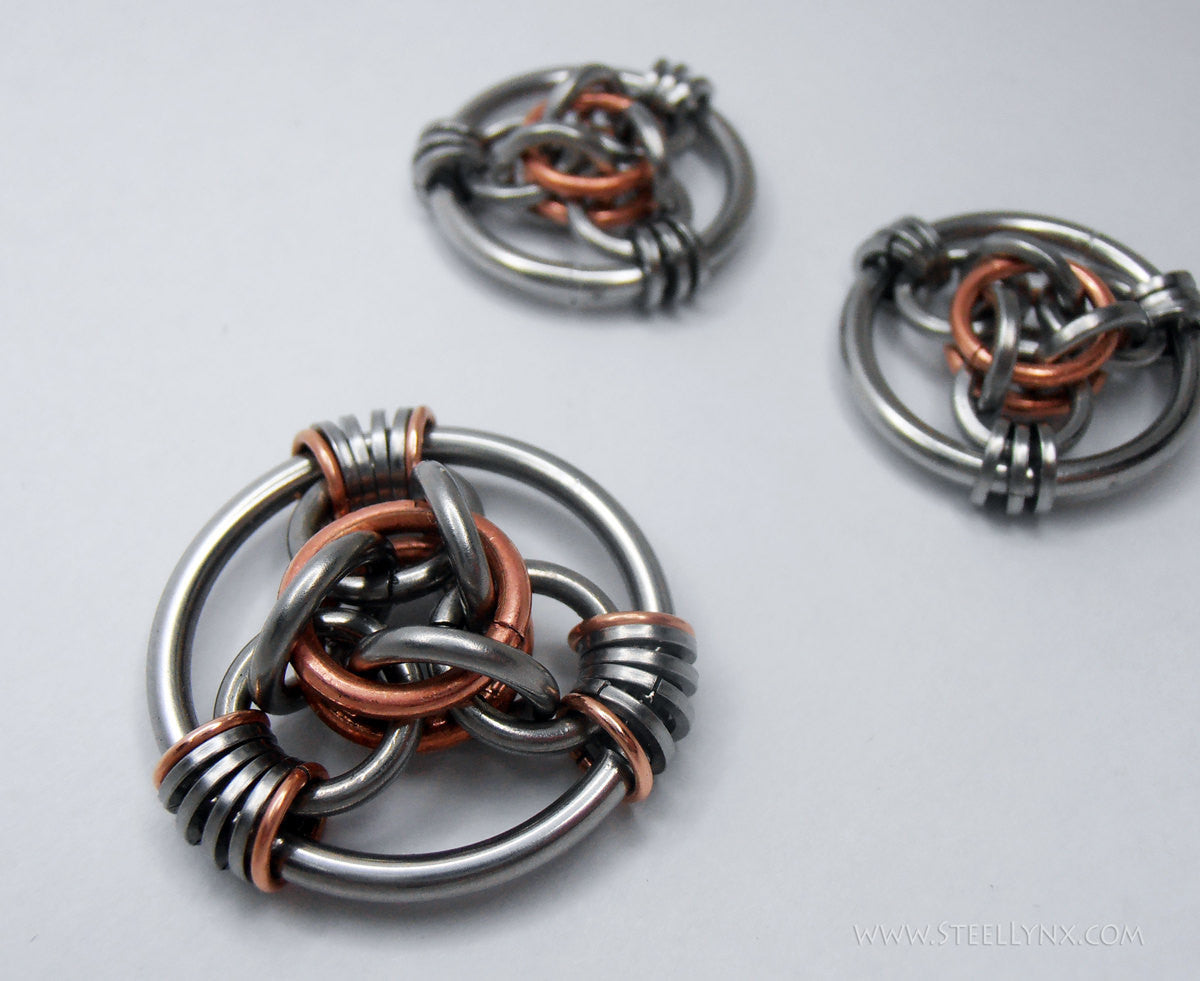 Lucky Coin: Quarter sized Chainmail Coin, Oddities, Unique Gift, Steampunk Fidget or Groomsmen Gift - - 3