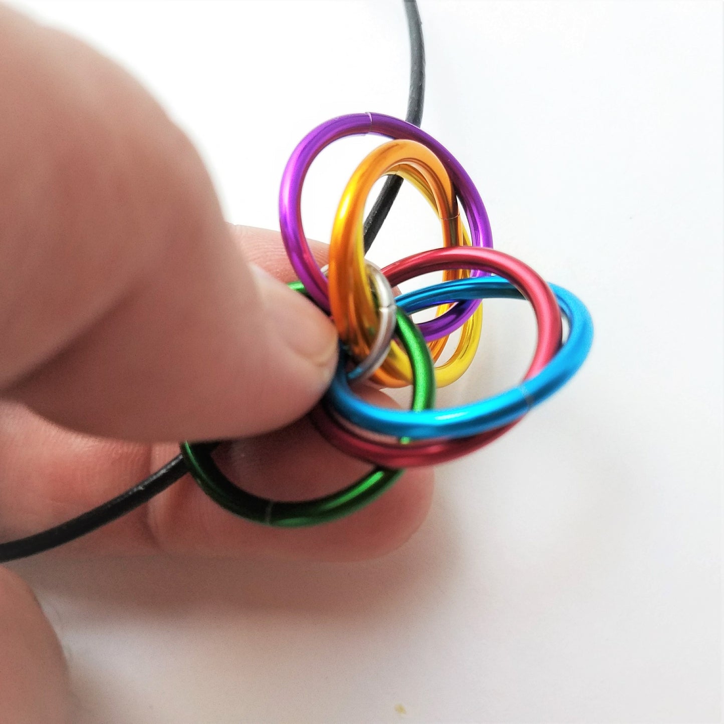 Mobii® Necklaces (MULTICOLOR) Pendant Combos, Fidget Infinity Loop Forever Spiral Jewelry