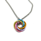 Mobii® Necklaces (MULTICOLOR) Pendant Combos, Fidget Infinity Loop Forever Spiral Jewelry