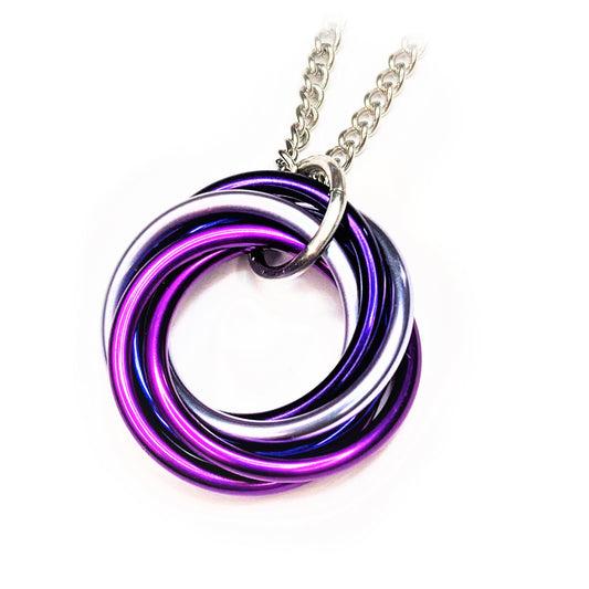 Mobii® Necklaces (MULTICOLOR) Pendant Combos, Fidget Infinity Loop Forever Spiral Jewelry