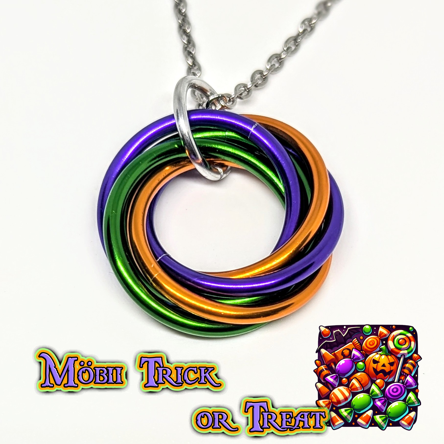 Möbii® Halloween Jewelry: Stylish Discreet Fidget Fashion Wear: Necklaces, Earrings, Keychains