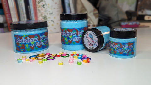 CJ Slimes: Rainbow Rings and Hearts - Free Shipping!