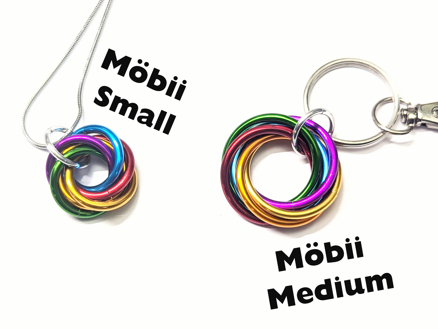 Möbii® Happy Holidays - Winter Celebrations - Stylish Discreet Fidget Fashion Wear: Necklaces, Earrings, Keychains