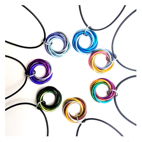 Mobii® Necklace (Custom, Medium): Fidget Jewelry Pick Colors, Stim Stress Toy