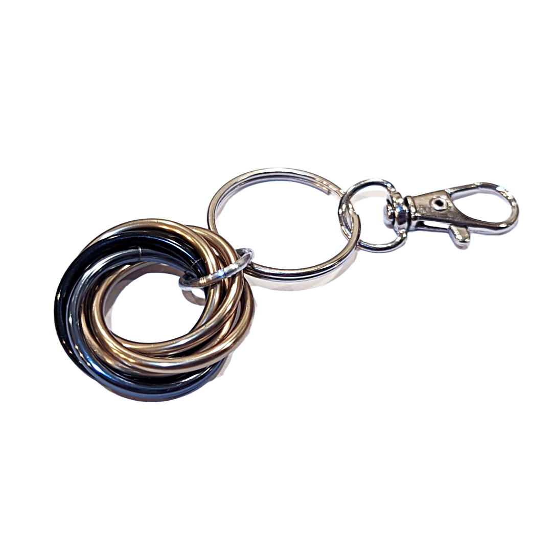 Möbii Fidget Keychain (Multicolor): Discreet Stress Relief Fidget Keychain