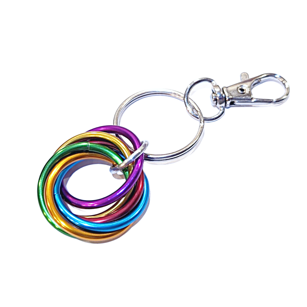 Figit Keychains Möbii Fidget Keychain PRIDE Collection: Discreet Fidget Keychain ...