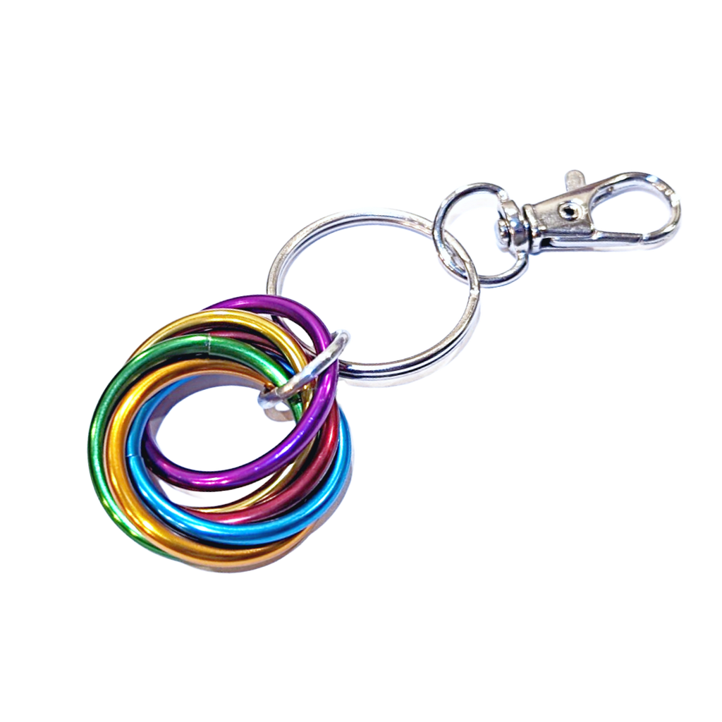 M bii Fidget Keychain Multicolor Discreet Stress Relief Fidget