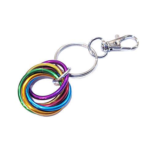 Möbii Fidget Keychain (Multicolor): Discreet Stress Relief Fidget Keychain