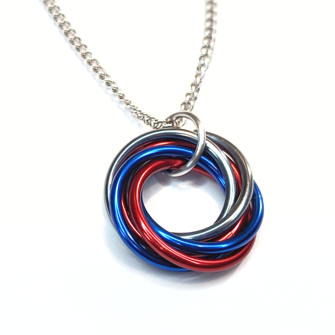 Mobii® Necklaces (MULTICOLOR) Pendant Combos, Fidget Infinity Loop Forever Spiral Jewelry