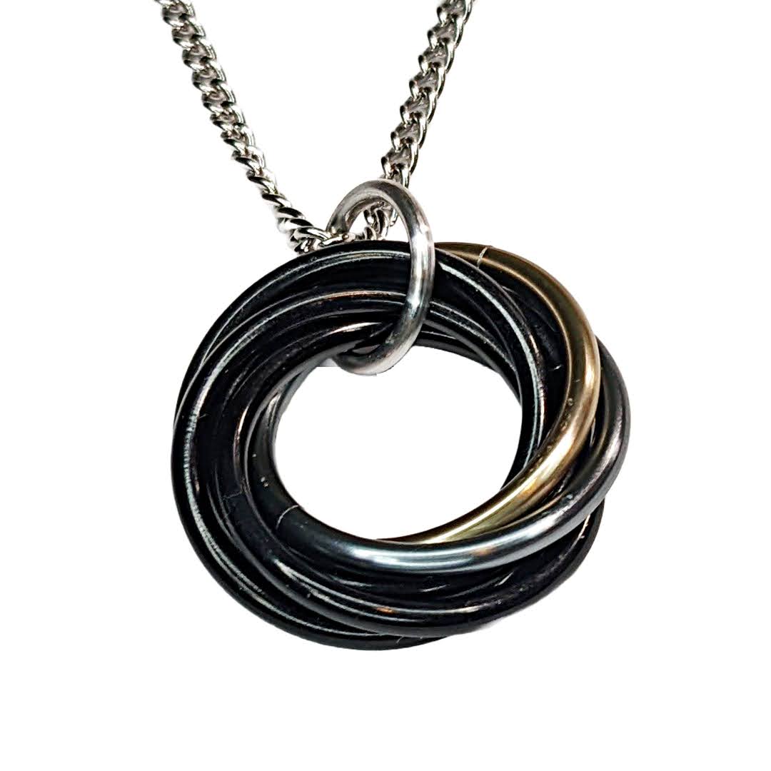 Mobii® Necklaces (MULTICOLOR) Pendant Combos, Fidget Infinity Loop Forever Spiral Jewelry