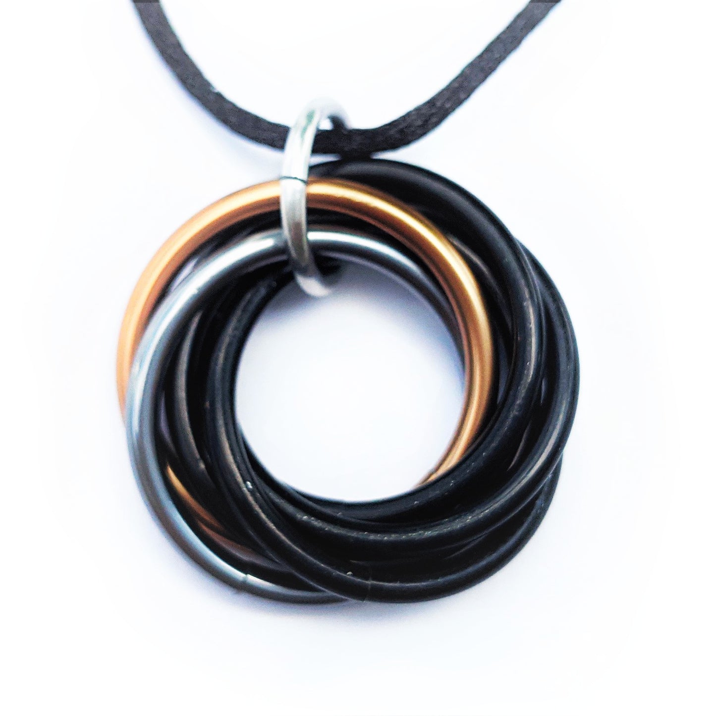 Mobii® Necklaces (MULTICOLOR) Pendant Combos, Fidget Infinity Loop Forever Spiral Jewelry