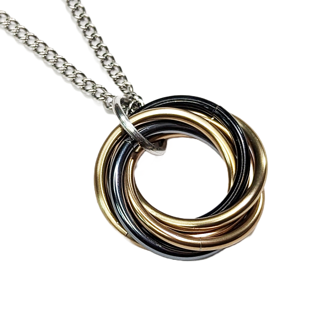 Mobii® Necklaces (MULTICOLOR) Pendant Combos, Fidget Infinity Loop Forever Spiral Jewelry