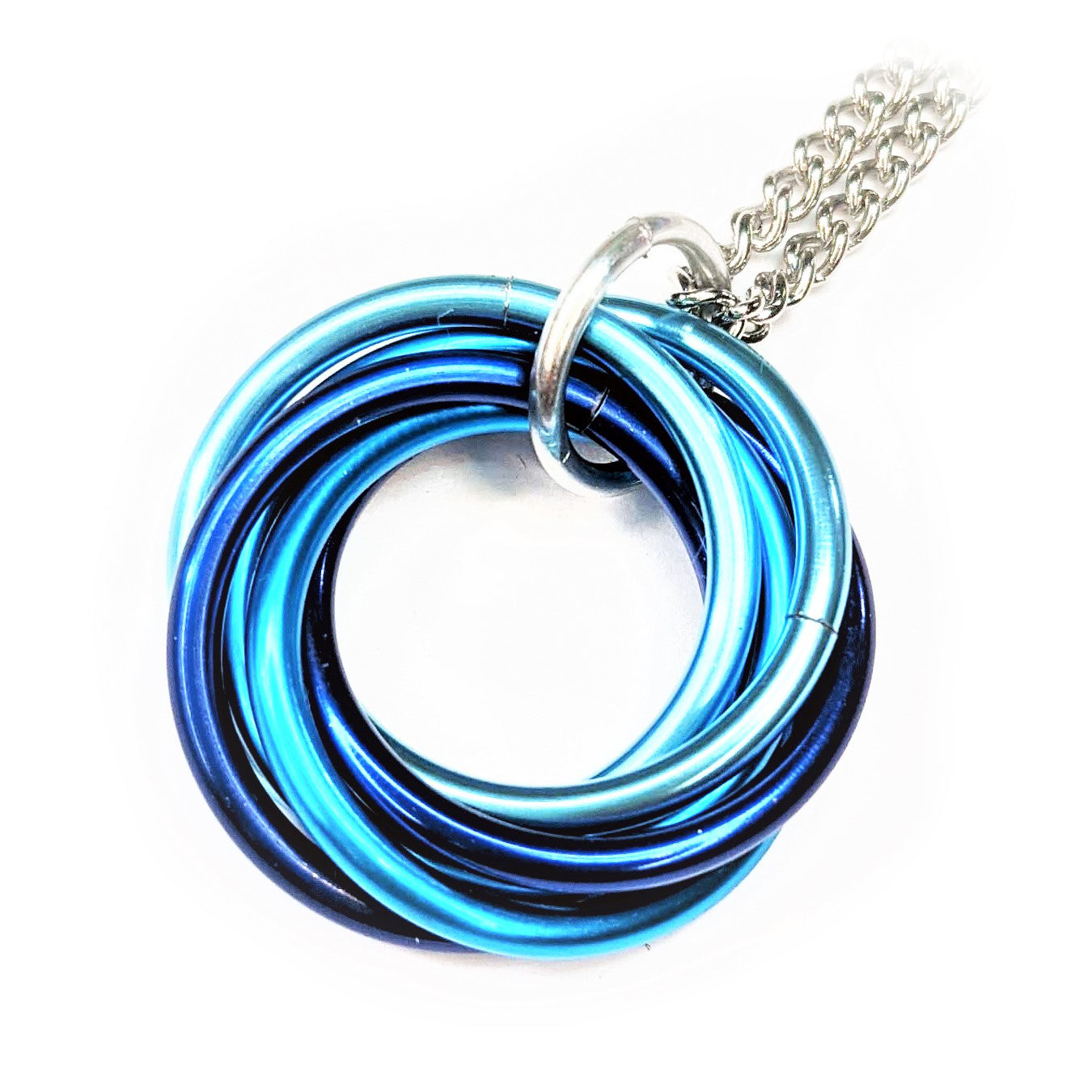 Mobii® Necklaces (MULTICOLOR) Pendant Combos, Fidget Infinity Loop Forever Spiral Jewelry