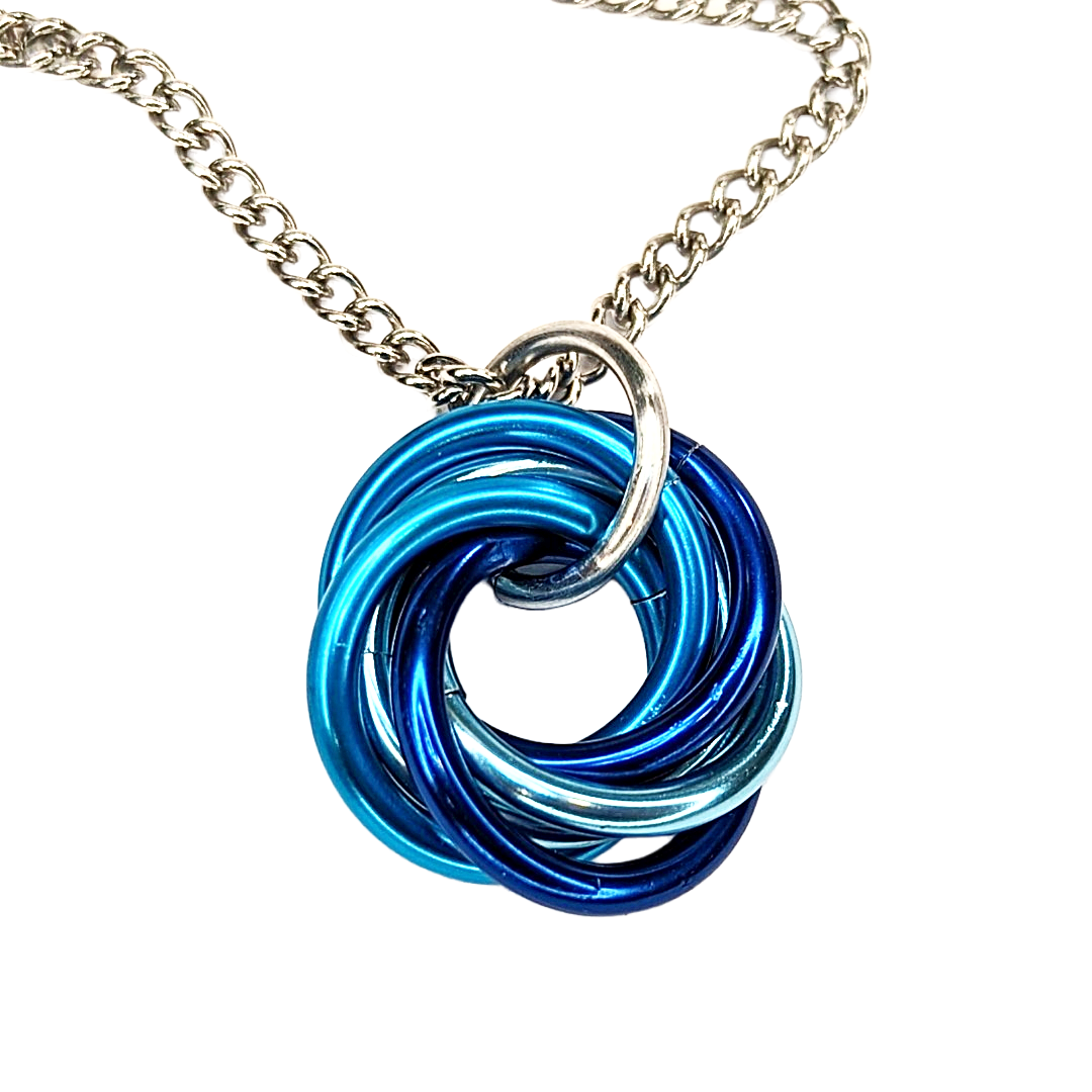 Mobii® Necklaces (MULTICOLOR) Pendant Combos, Fidget Infinity Loop Forever Spiral Jewelry