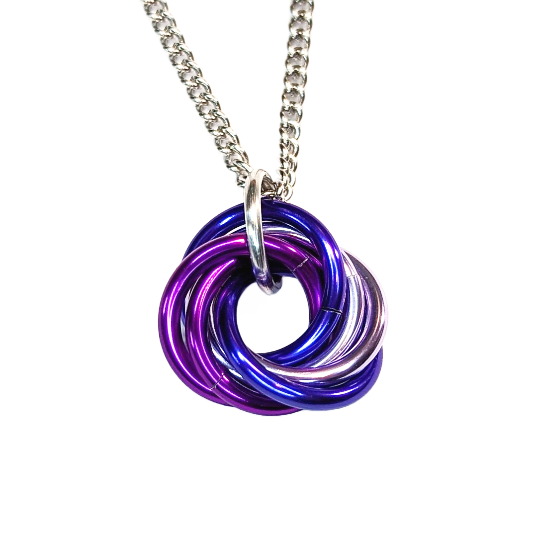 Mobii® Necklaces (MULTICOLOR) Pendant Combos, Fidget Infinity Loop Forever Spiral Jewelry