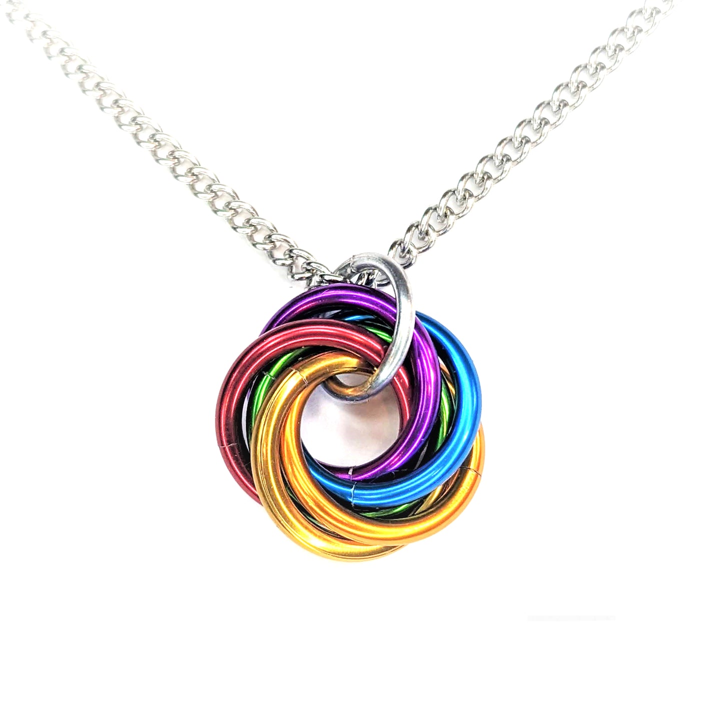 Mobii® Necklaces (MULTICOLOR) Pendant Combos, Fidget Infinity Loop Forever Spiral Jewelry
