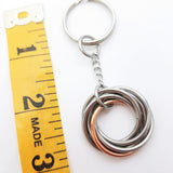 Möbii® KEYCHAIN, Stainless Steel and Copper: Fidget EDC Keychain Fob for Everyday Carry