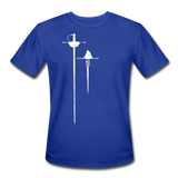 Rapier and Dagger - Men’s Moisture Wicking Performance T-Shirt - royal blue