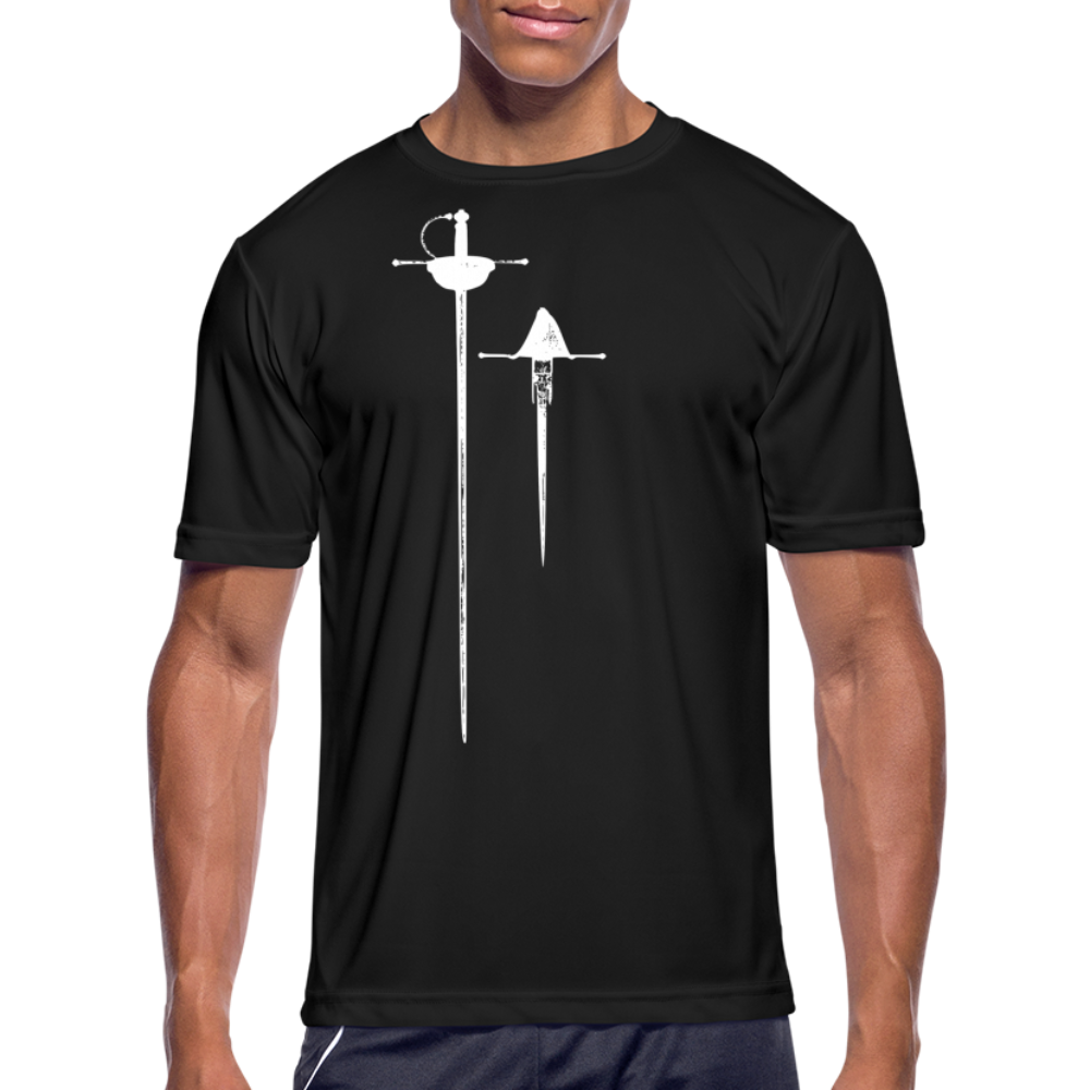 Rapier and Dagger - Men’s Moisture Wicking Performance T-Shirt - black