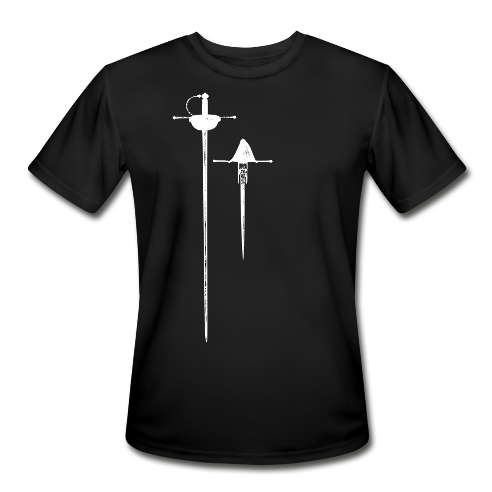 Rapier and Dagger - Men’s Moisture Wicking Performance T-Shirt - black