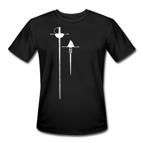 Rapier and Dagger - Men’s Moisture Wicking Performance T-Shirt - black