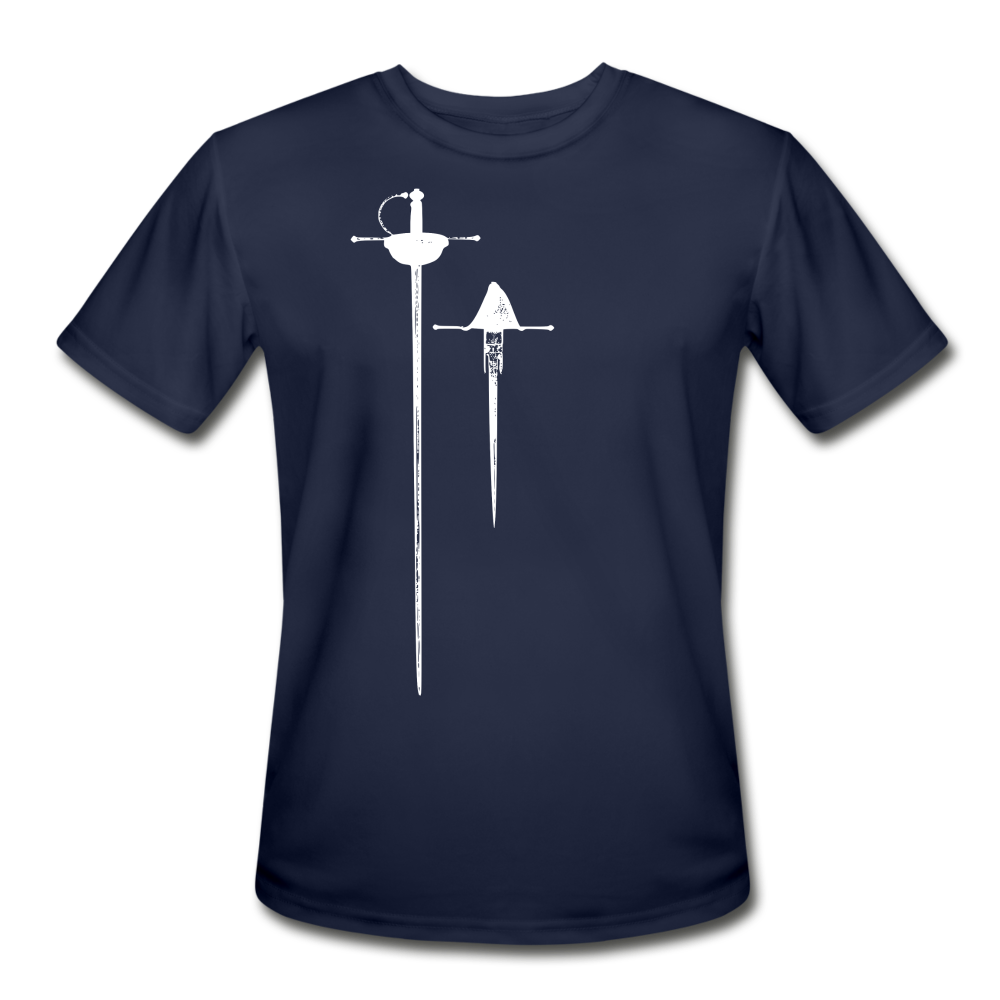 Rapier and Dagger - Men’s Moisture Wicking Performance T-Shirt - navy