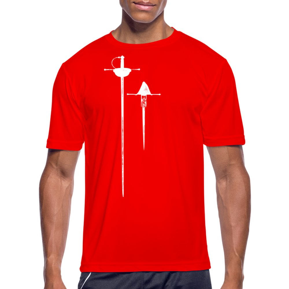 Rapier and Dagger - Men’s Moisture Wicking Performance T-Shirt - red