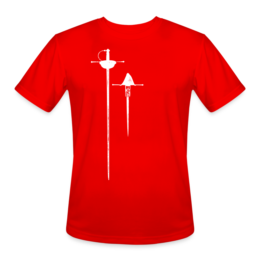 Rapier and Dagger - Men’s Moisture Wicking Performance T-Shirt - red