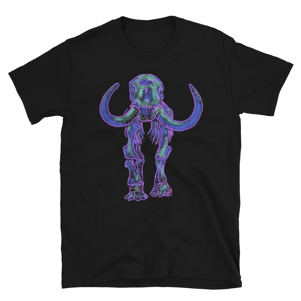 Cyber Mastodon Walking - Indiana Natives - Short-Sleeve Unisex T-Shirt