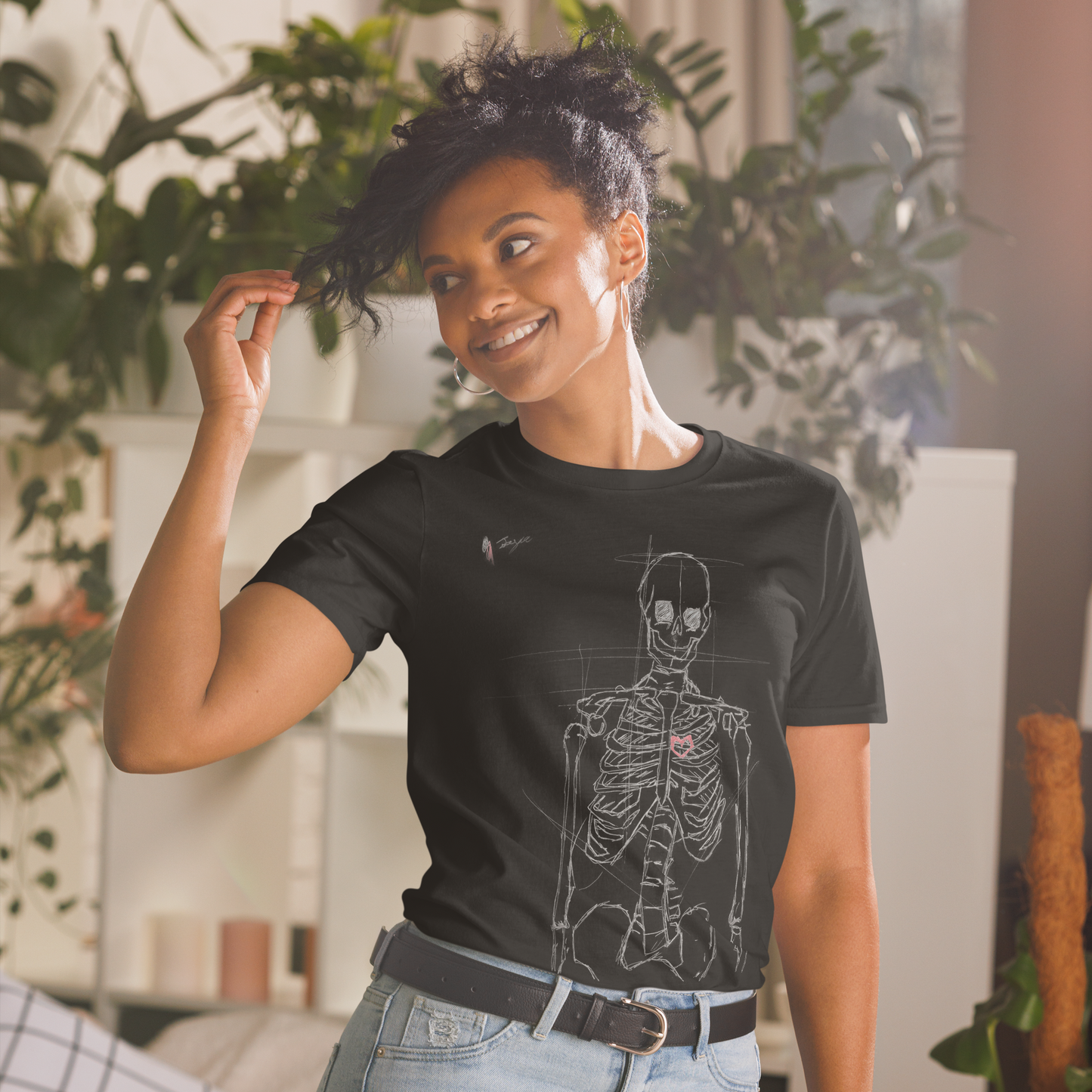 Skeleton Heart - Lil' Lynx Designs - Short-Sleeve Unisex T-Shirt